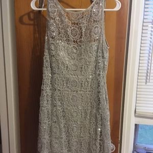 Sequin Silver Cocktail Dress